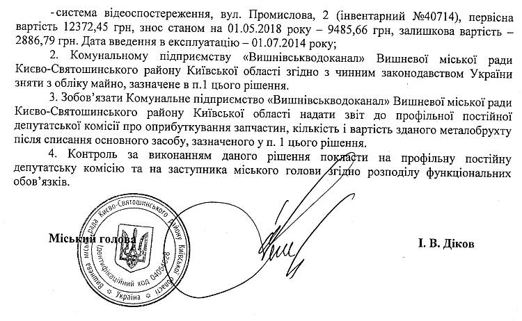 РІШЕННЯ ХХX СЕСІЇ VIІ СКЛИКАННЯ від 31.05.2018 року